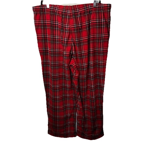 Sonoma Pants Men’s Sz XXL Red Soft Fleece Plaid Sleep Cozy Pockets Drawstrings - Picture 4 of 9